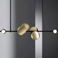 Modern led black metal circle chandelier – dining room pendant light