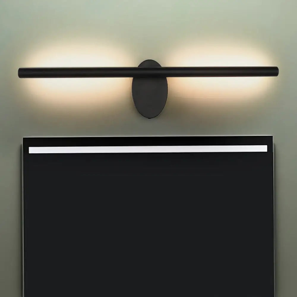 DecorBites™ Modern LED Wall Sconce in Black with Acrylic Shade for Bathroom Lighting - 21.5"/28"/36" Wide