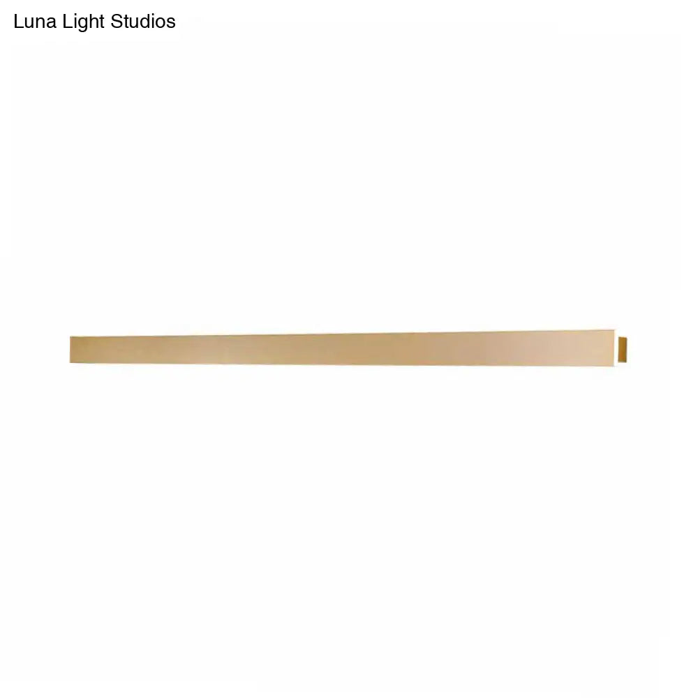 Modern gold linear wall light fixture – stairway ambient lamp