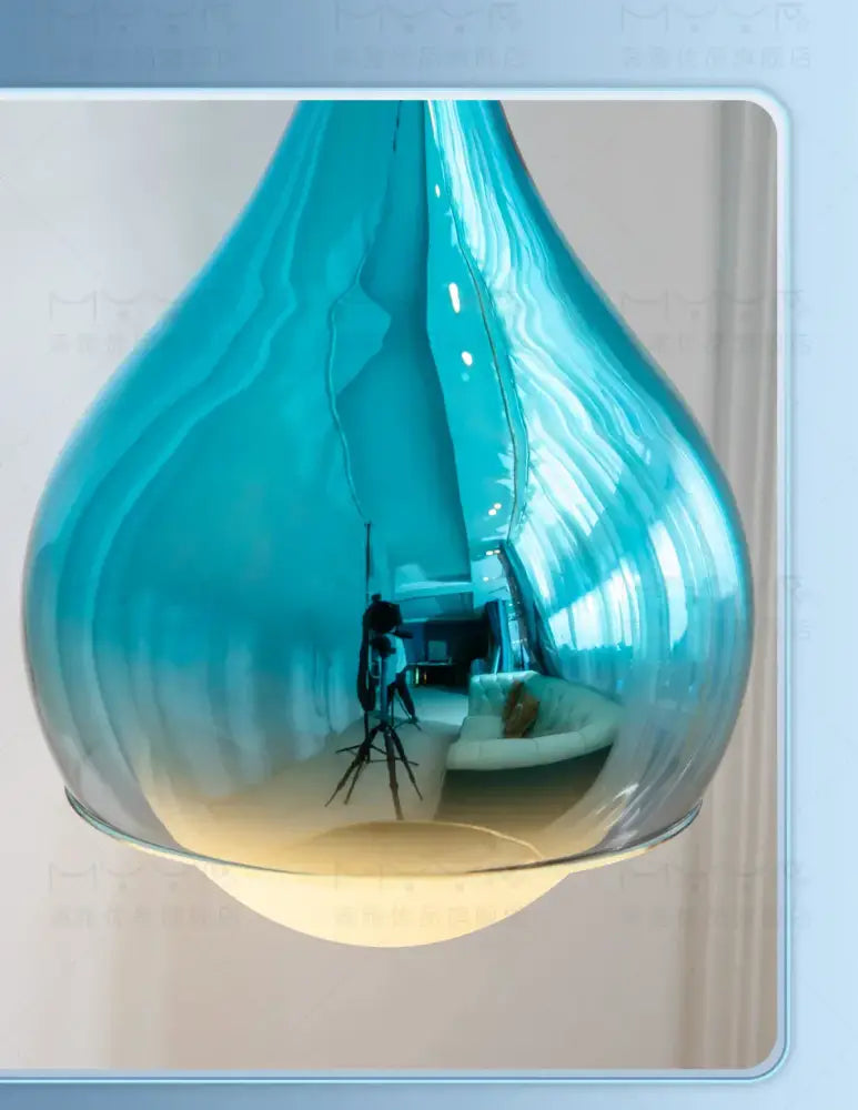 Modern led water droplet ceiling chandelier bedroom pendant light