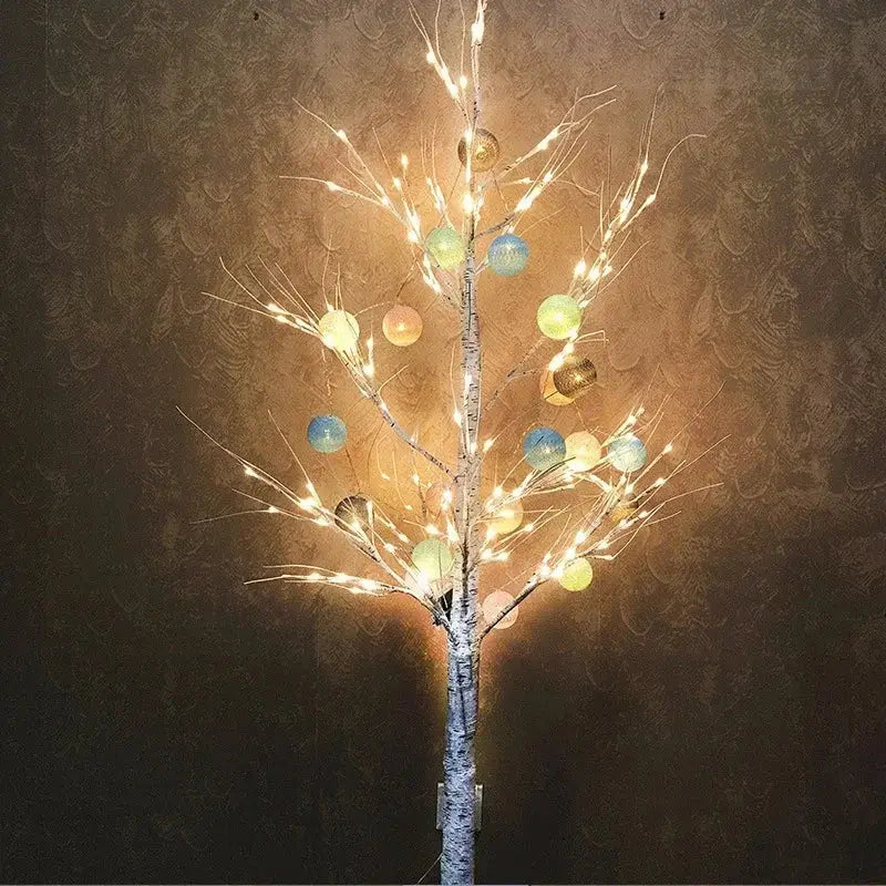 DecorBites™ LED White Birch Tree Table Lamps for Home Holiday Decor, Party, Wedding