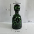 DecorBites™ Leopard Texture Glass Vase: Modern Floral Vase for Chic Room Decor
