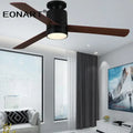 Modern light brown 40 inch led ceiling fan with remote control bedroom