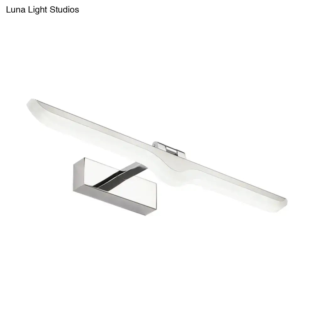 Modern linear acrylic nickel finish wall sconce – bathroom light