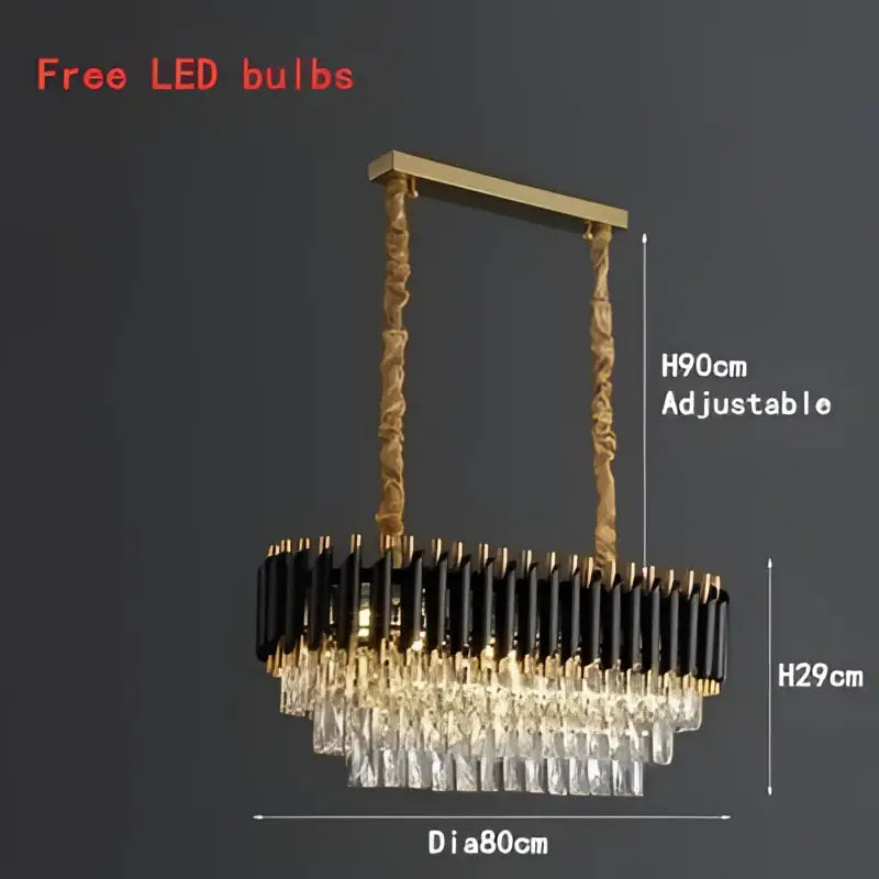 Modern luxury gold & white crystal chandelier living room light