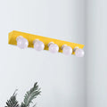 Modern macaron pink & yellow 5-light vanity sconce bathroom light