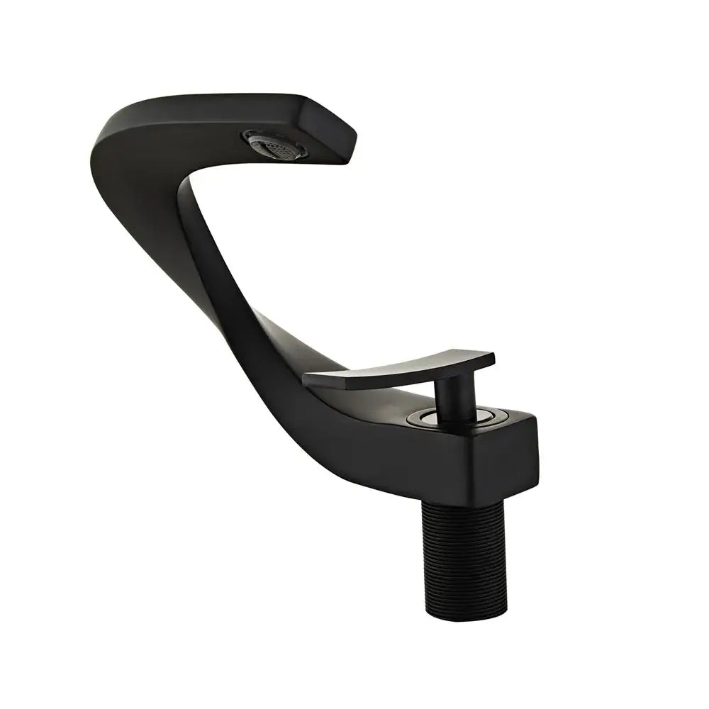 DecorBites™ Black Basin Faucet Brushed Gold Bathroom Mixer Tap Hot Cold Lavotory Chrome