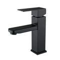 DecorBites™ Black Basin Faucet Single Handle Hot Cold Water Mixer for Bathroom Sink