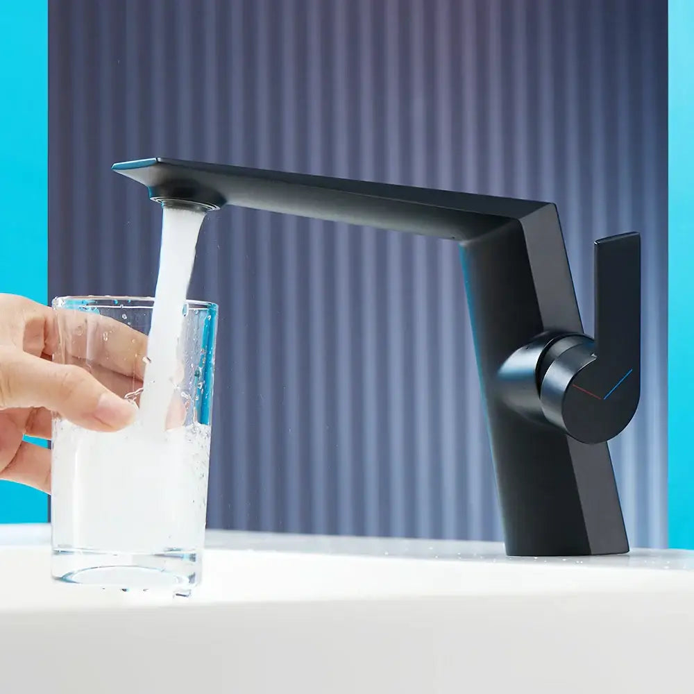 Modern matte black basin faucet bathroom single handle mixer tap