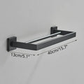 DecorBites™ Black Bathroom Accessories Set: Robe Hook, Towel Rail, Shelf, Paper Holder