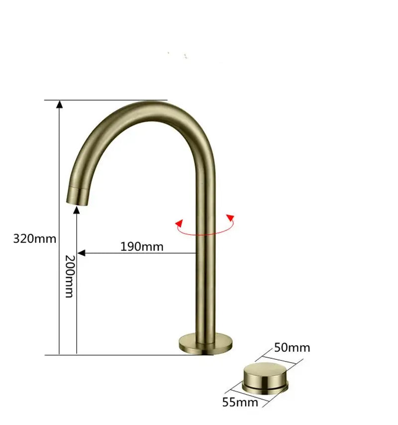 Modern matte black & brushed gold basin faucet bathroom sink tap