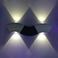 DecorBites™ Contemporary Aluminum Wall Mounted LED Sconce Light in Silver Finish with Warm/White Lighting