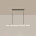 Modern matte black led island light kitchen acrylic shade warm white