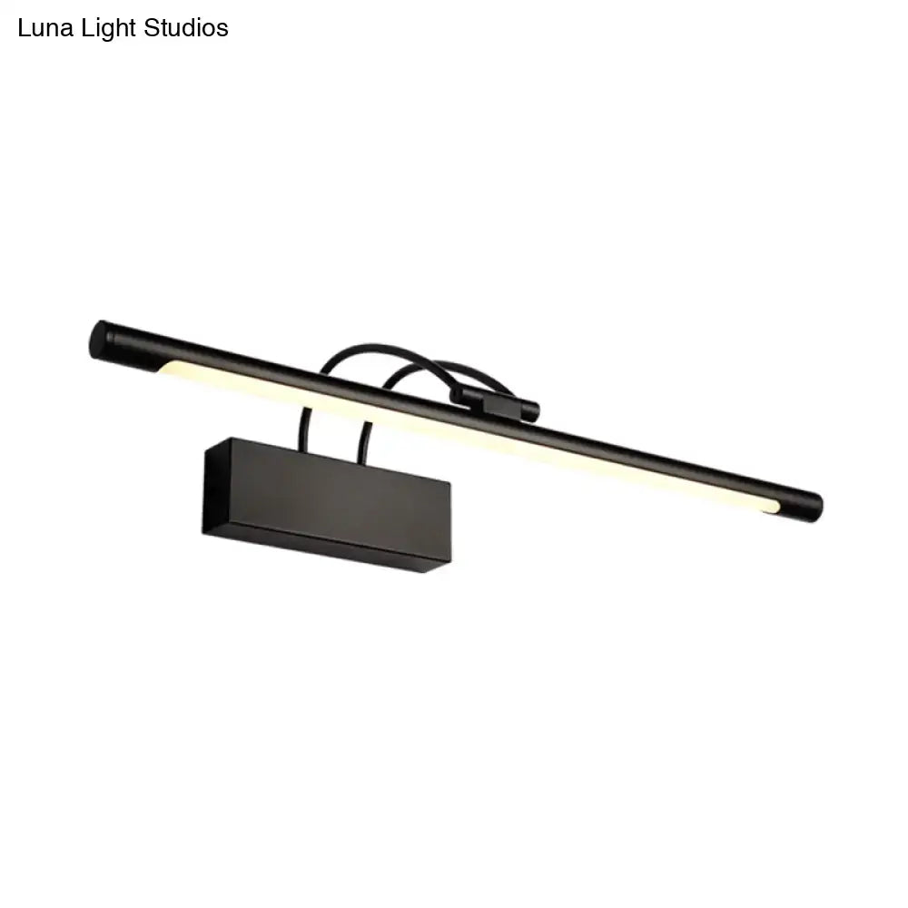 Modern matte black led vanity lamp warm white bathroom light