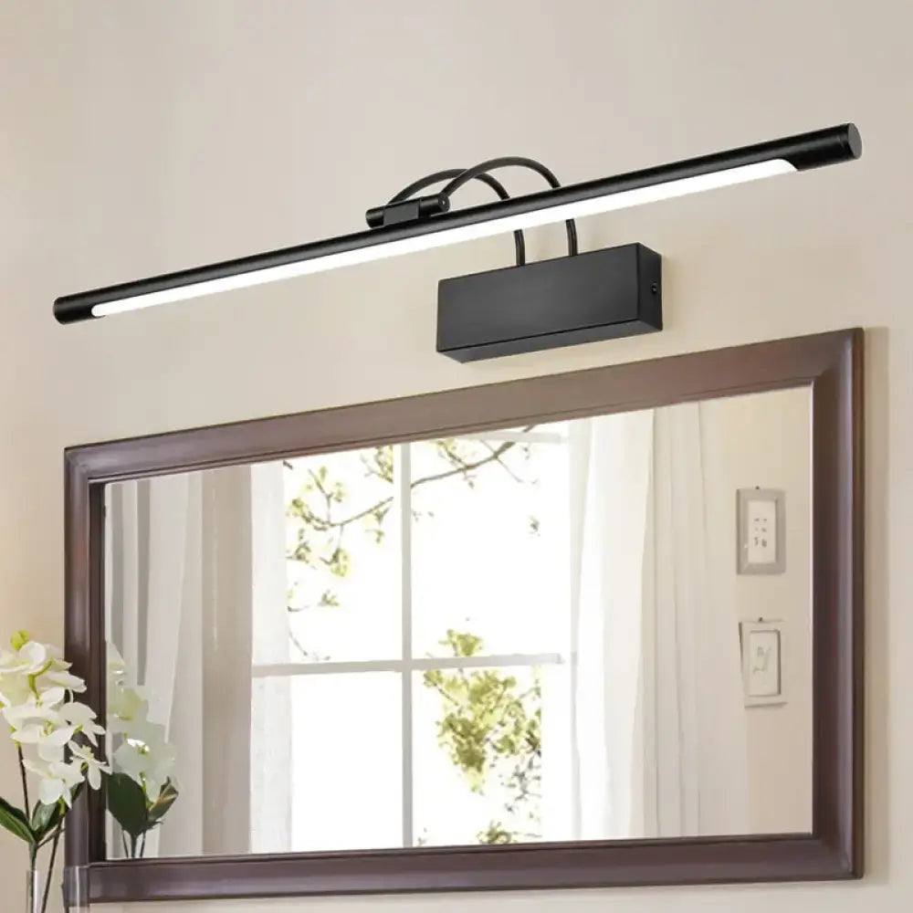Modern matte black led wall light bathroom vanity sconce