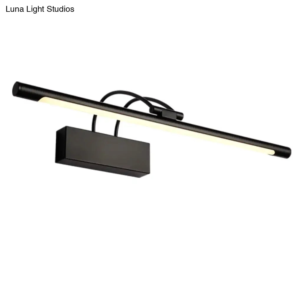 Modern matte black led wall light bathroom vanity sconce