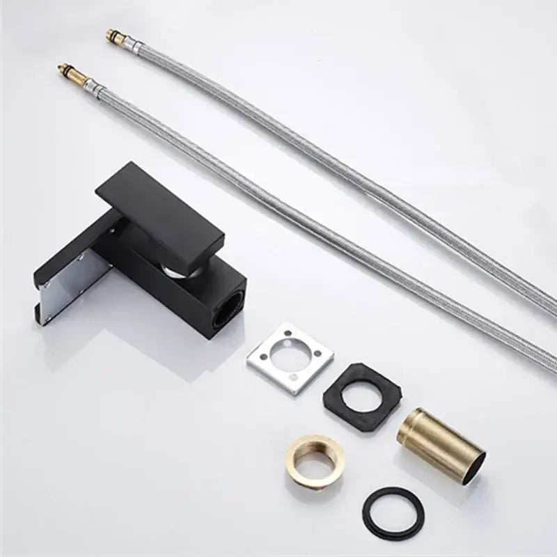 DecorBites™ LED Waterfall Basin Faucet - Single Handle Mixer Tap in White, Black, or Chrome
