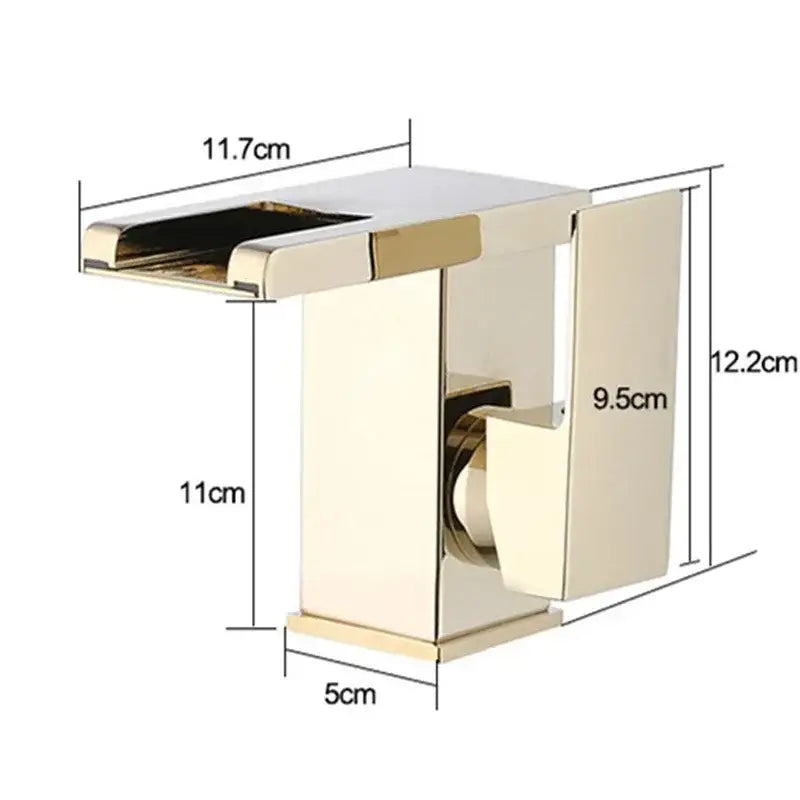 DecorBites™ LED Waterfall Basin Faucet - Single Handle Mixer Tap in White, Black, or Chrome