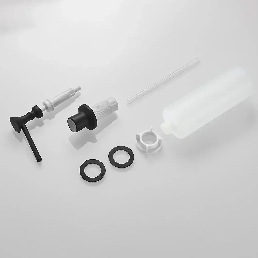 Modern matte black liquid soap dispenser kitchen lever handle