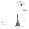 Modern matte black nordic led wall light bedroom reading sconce