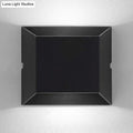 Modern matte black rectangular led wall sconce balcony outdoor light