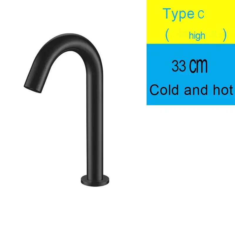 DecorBites™ Black Sensor Faucet Bathroom Sink Deck Mount Automatic Basin Faucet