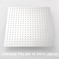DecorBites™ 16 Inch Stainless Steel Chrome Square Rainfall Shower Head for Bathroom