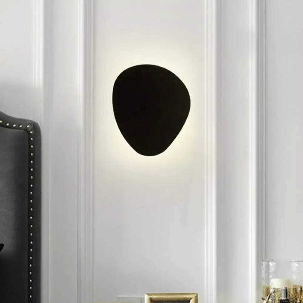 Modern matte black triangle wall lamp for corridor