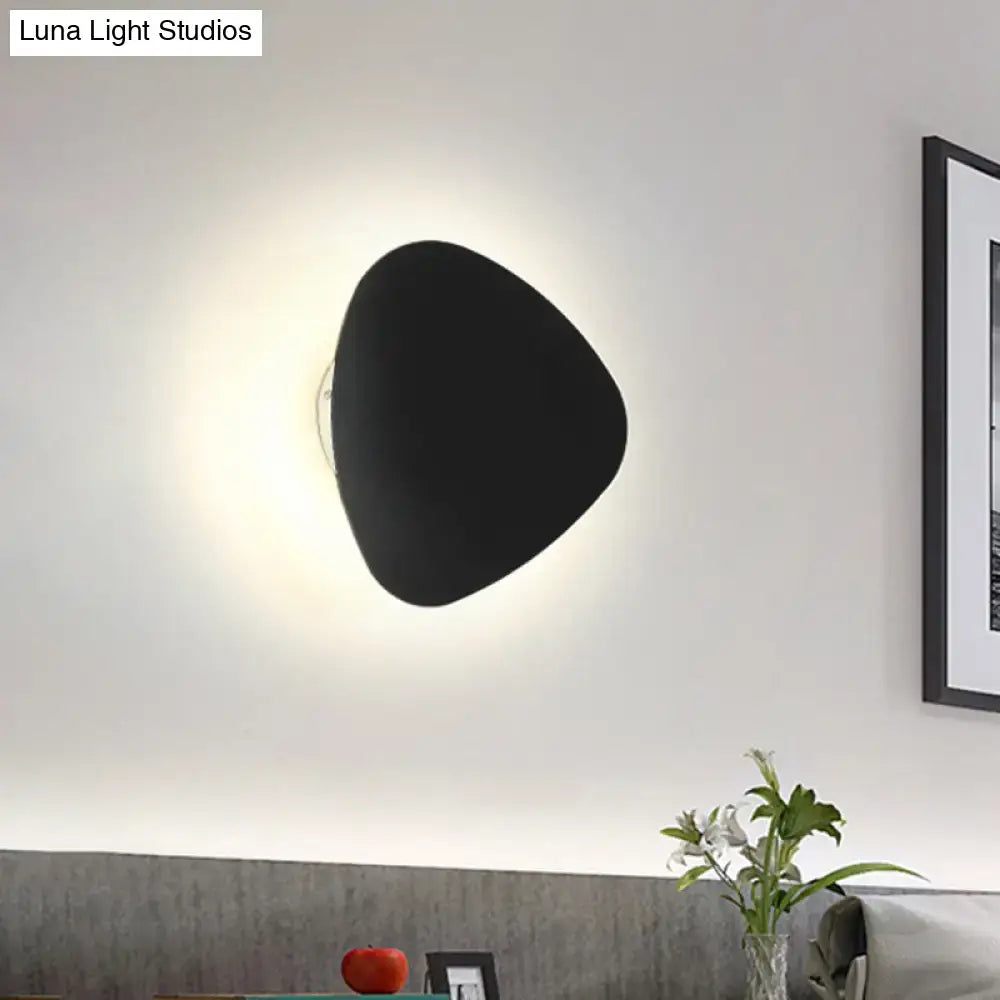 Modern matte black triangle wall lamp for corridor