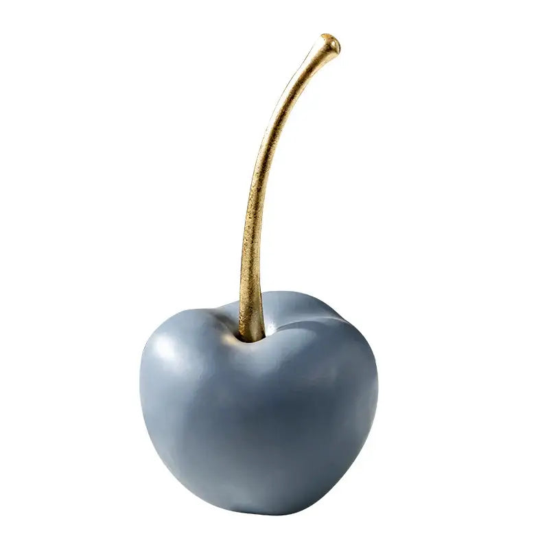 Modern matte blue resin apple ornaments living room decor