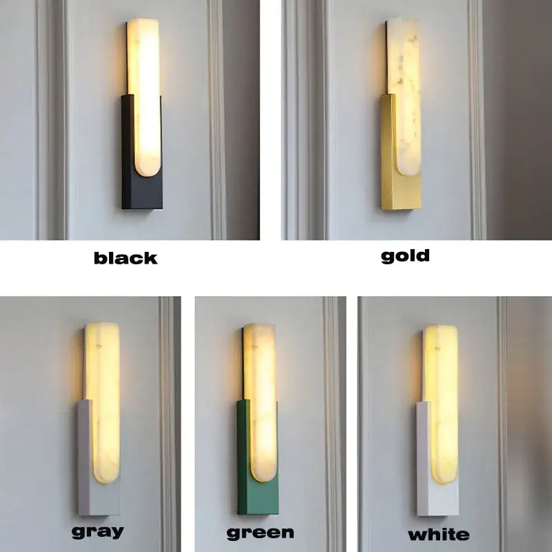 DecorBites™ 19.6＂LED Marble Wall Sconce - Modern Indoor Bedside Lighting for Living Room