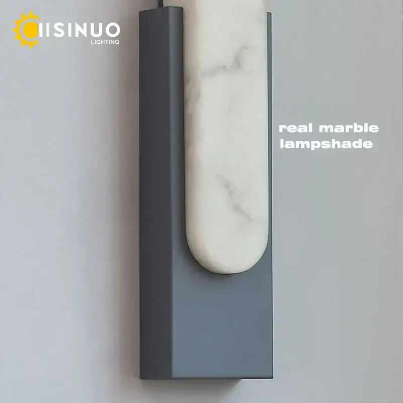 DecorBites™ 19.6＂LED Marble Wall Sconce - Modern Indoor Bedside Lighting for Living Room