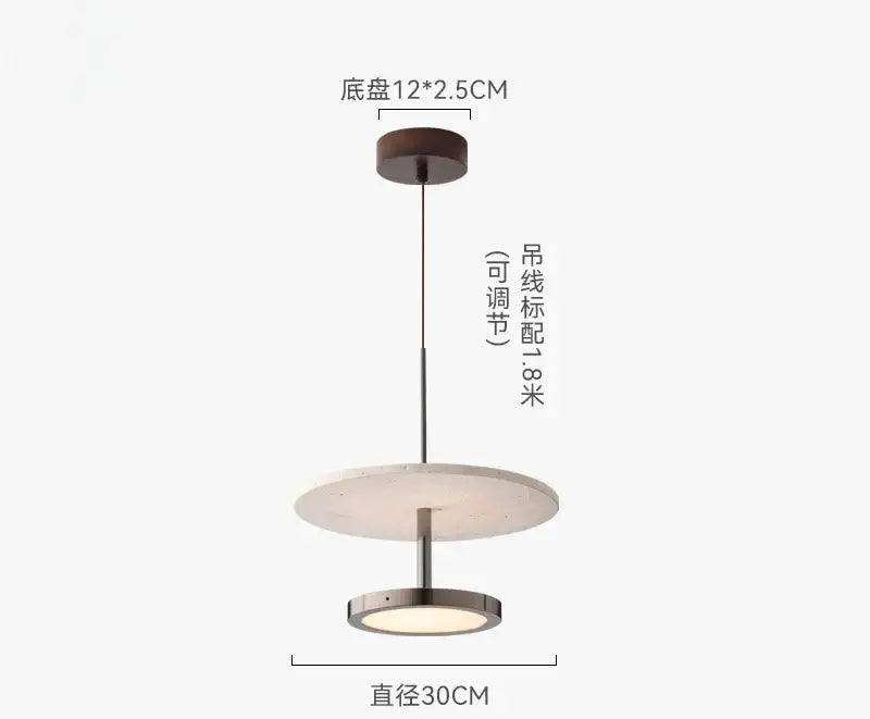 Modern matte white black stone pendant led chandelier dining room