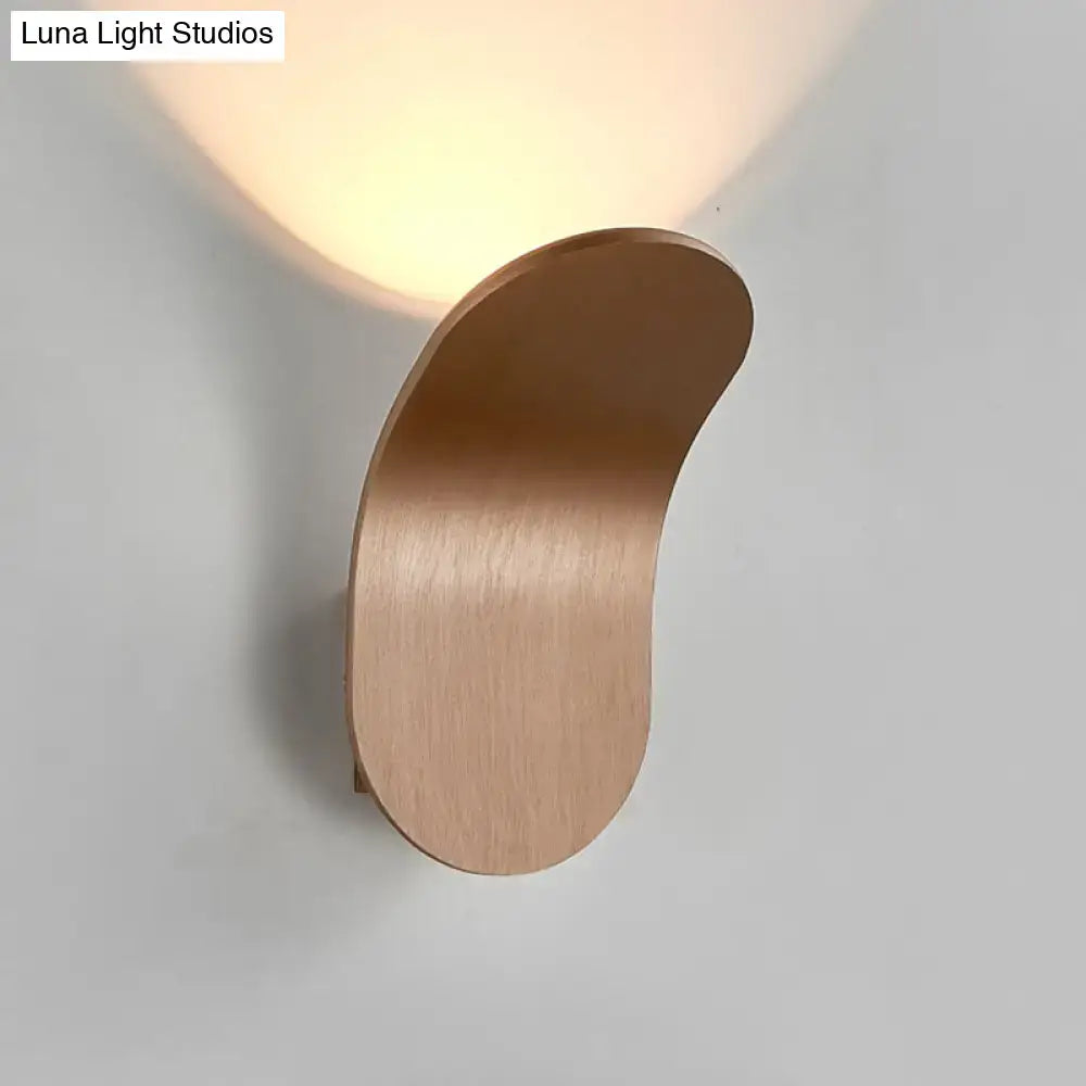 Modern metal bracket wall light – bedroom black gold coffee finish