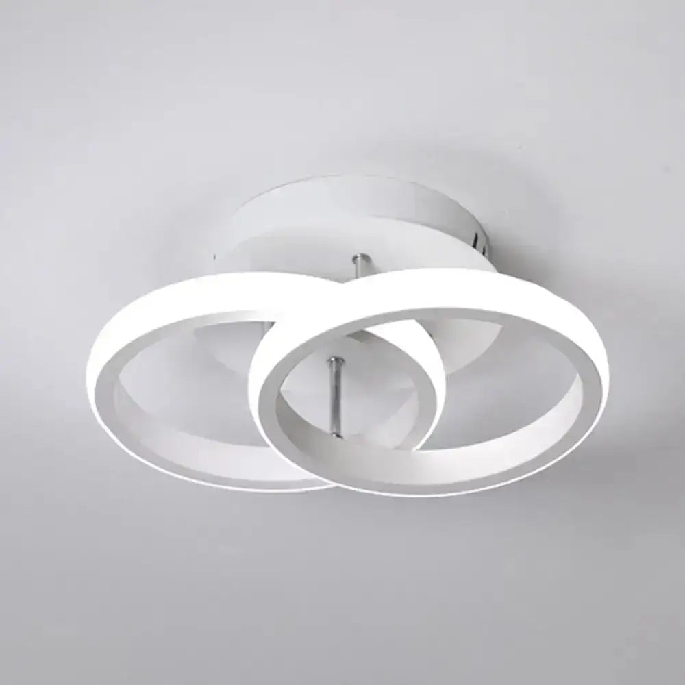 Modern black & gold spiral ceiling lamp for corridor round square moon