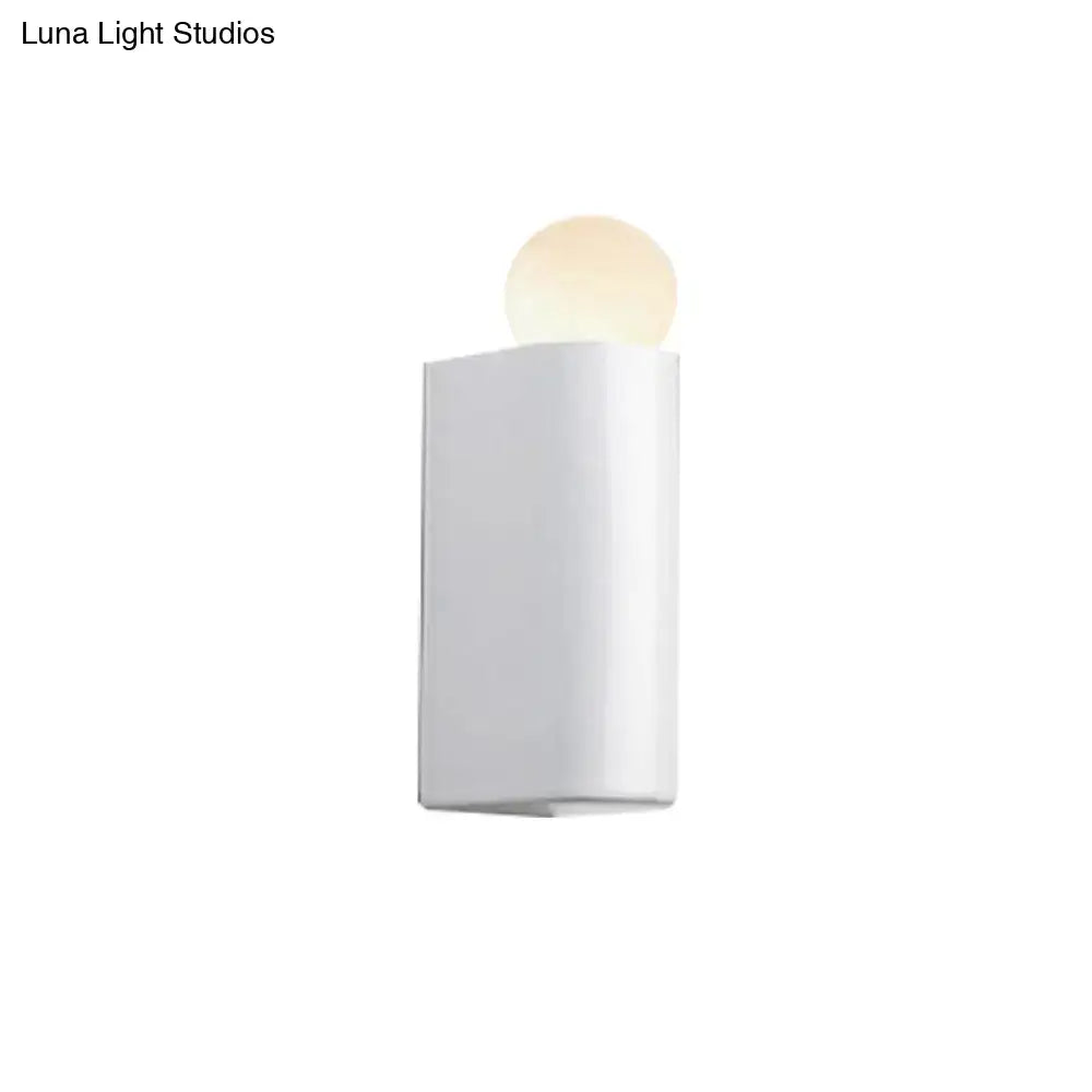 DecorBites™ Modern LED Milk Glass Wall Lamp with White Ball Design, Available in Small, Medium, and Large Sizes, White or Warm Light
