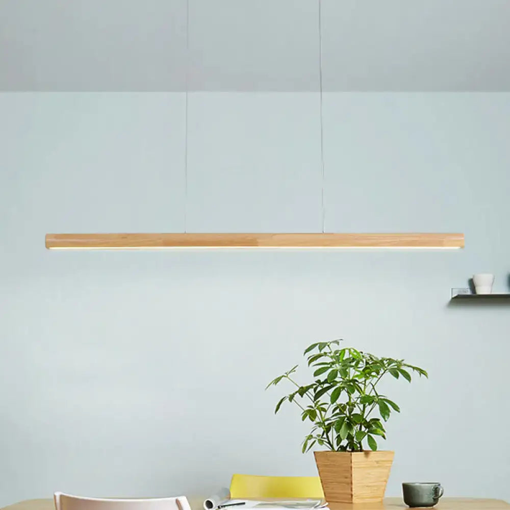 Modern minimalism woodwork island pendant light – dining room led