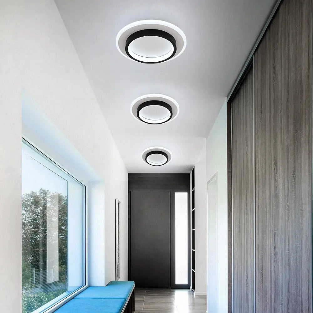 Modern minimalist black acrylic led ceiling lamp bedroom light