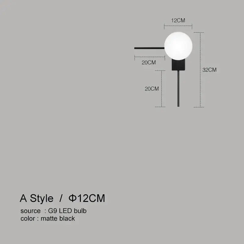 DecorBites™ Glass Ball Wall Lights for Modern Home Decor and Artistic Lighting