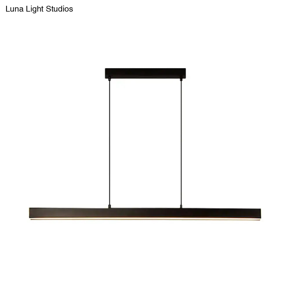 Modern minimalist black led ceiling light bar kitchen island pendant