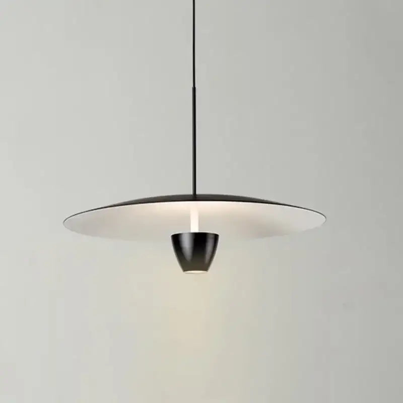 Modern minimalist black led pendant light for dining room