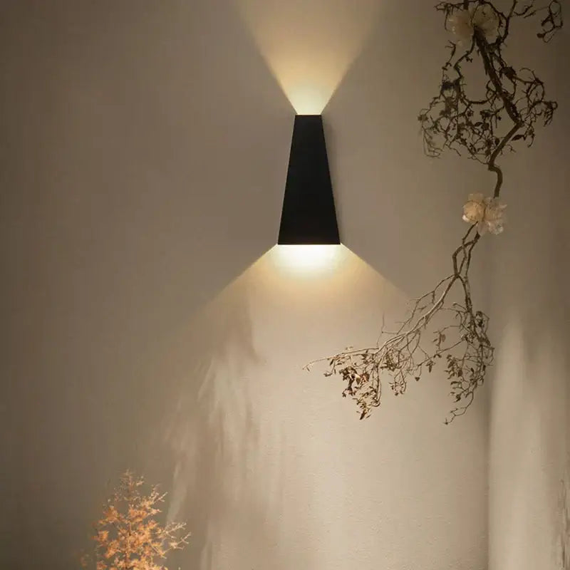 Modern minimalist black led wall lamp bedroom reading light