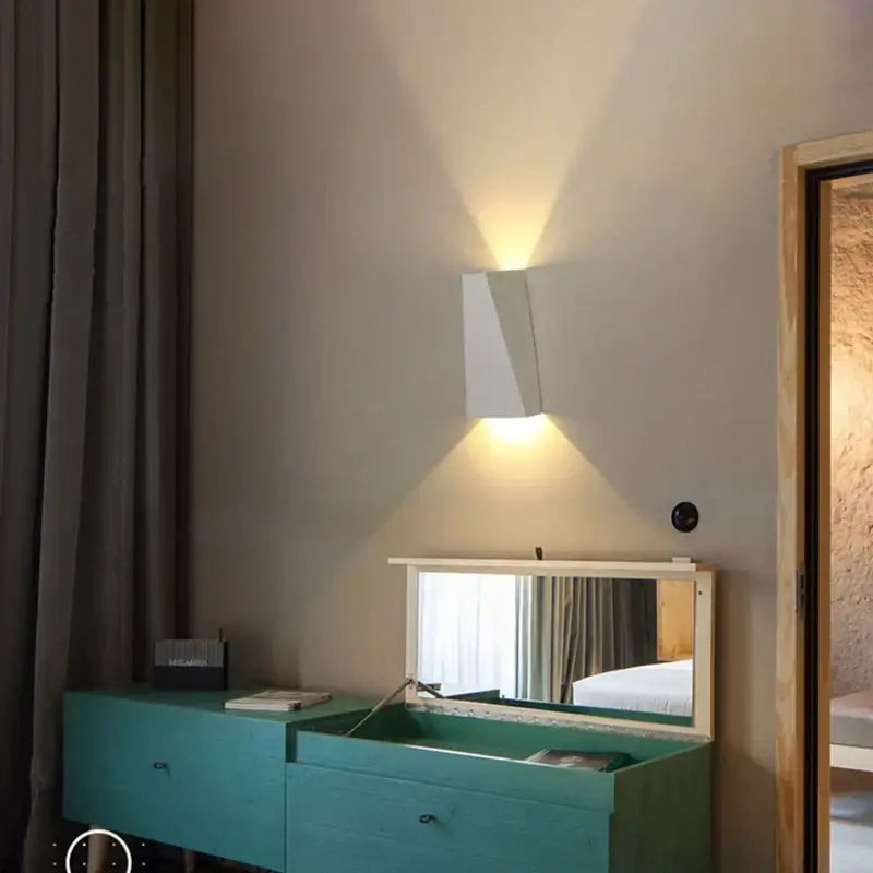 Modern minimalist black led wall lamp bedroom reading light
