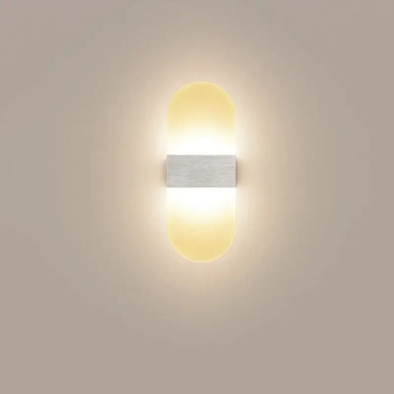 Modern minimalist black led wall light bedroom sconce