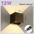 Modern minimalist black led wall light garden waterproof lamp