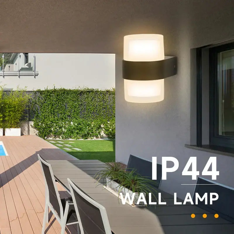 Modern minimalist black led wall light garden waterproof lamp