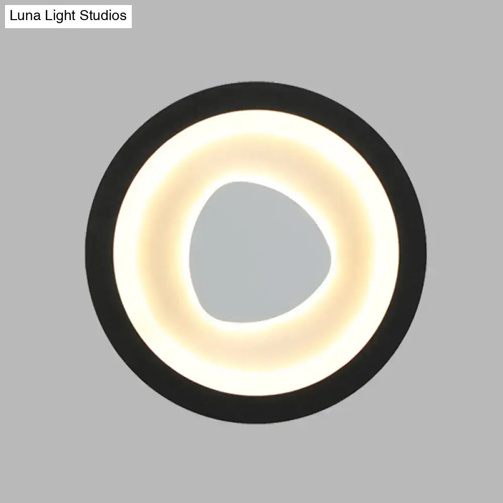 DecorBites™ Modern Minimalist LED Corner Sconce in Black with Acrylic Shade