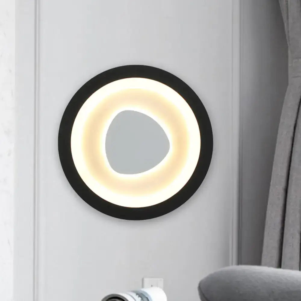 DecorBites™ Modern Minimalist LED Corner Sconce in Black with Acrylic Shade