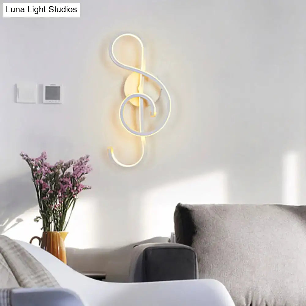 Modern minimalist black & white led ring sconce – bedroom wall light