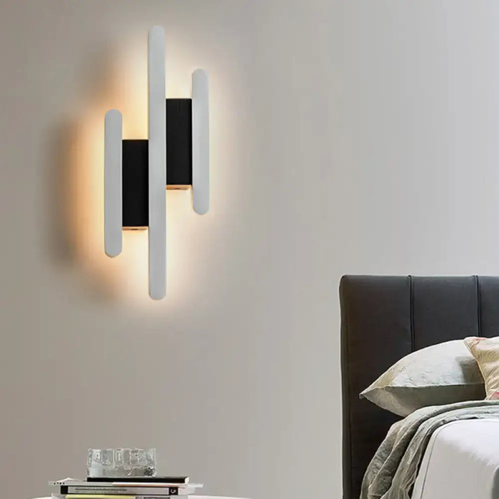 DecorBites™ Modern Linear LED Wall Sconce in Acrylic White - Wall Mounted Bedside Light in Warm/White Light, 12.5"/16.5"/20.5" H
